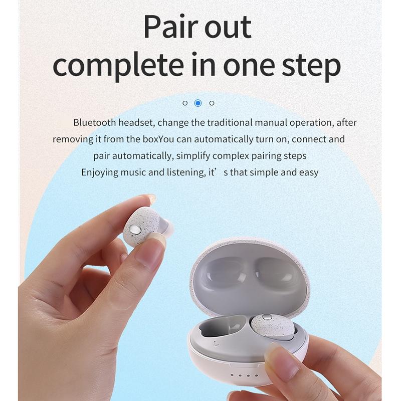 Wireless Bluetooth Earphones with 5d Sound and Magnetic Charging Box - White 9