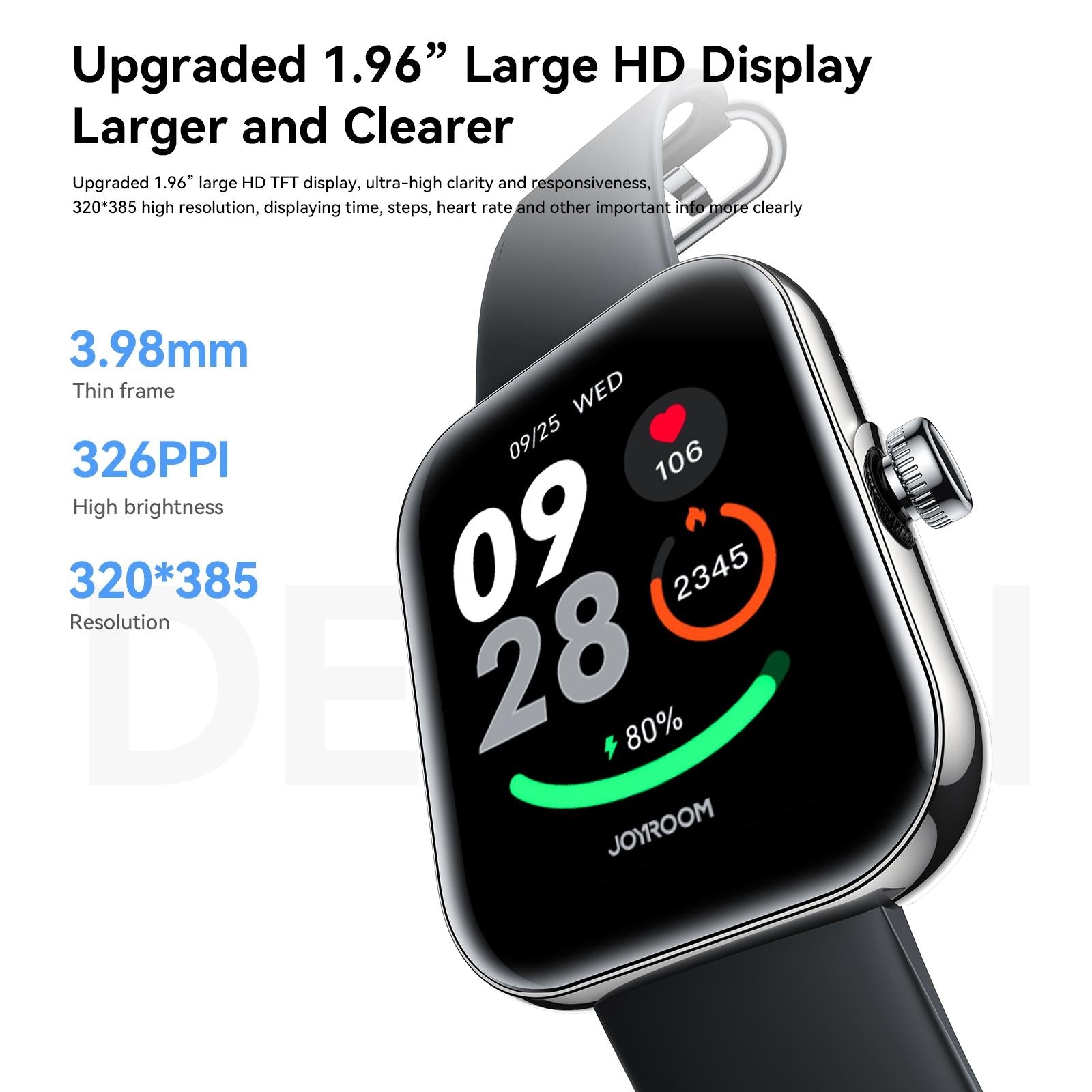 1.96 Screen Inch Smart Watch With Bt Call & Heart Rate - Rose Gold 7
