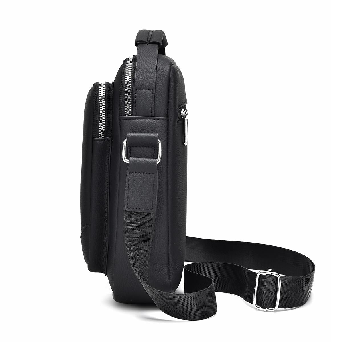 Men Multifunctional Crossbody Bag Versatile Single Shoulder Carry - Black 5