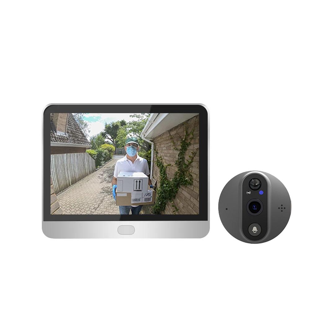 4.3 Inch Colour Screen Graffiti Hidden 1080P Wifi Smart Cat Eye Video Doorbell - Black 13