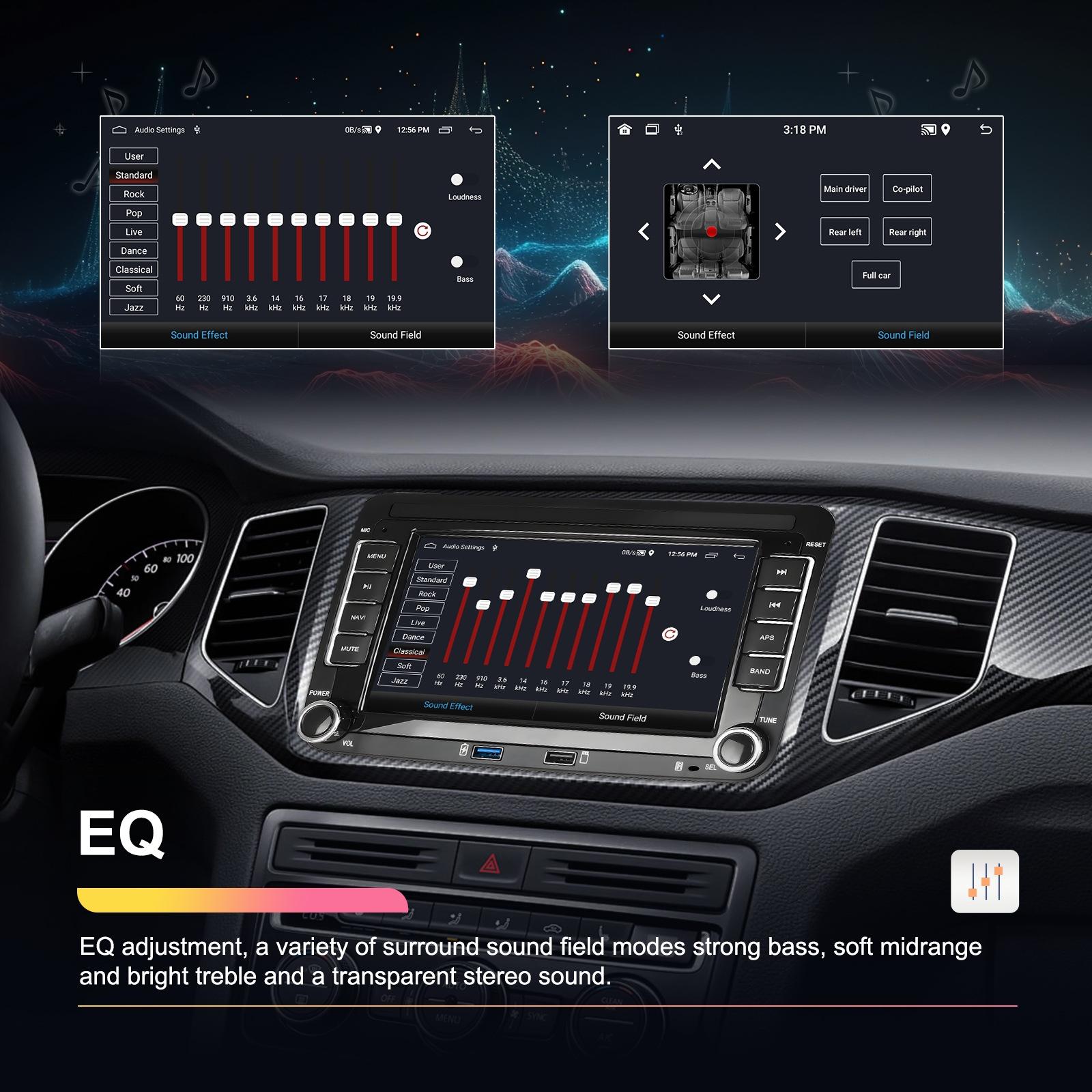 2 + 64G Carplay Android Navigation For Vw / Skoda - Reversing Camera - Large Screen 8