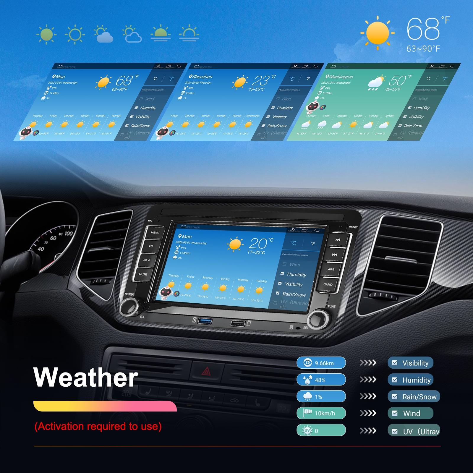 2 + 64G Carplay Android Navigation For Vw / Skoda - Reversing Camera - Large Screen 12