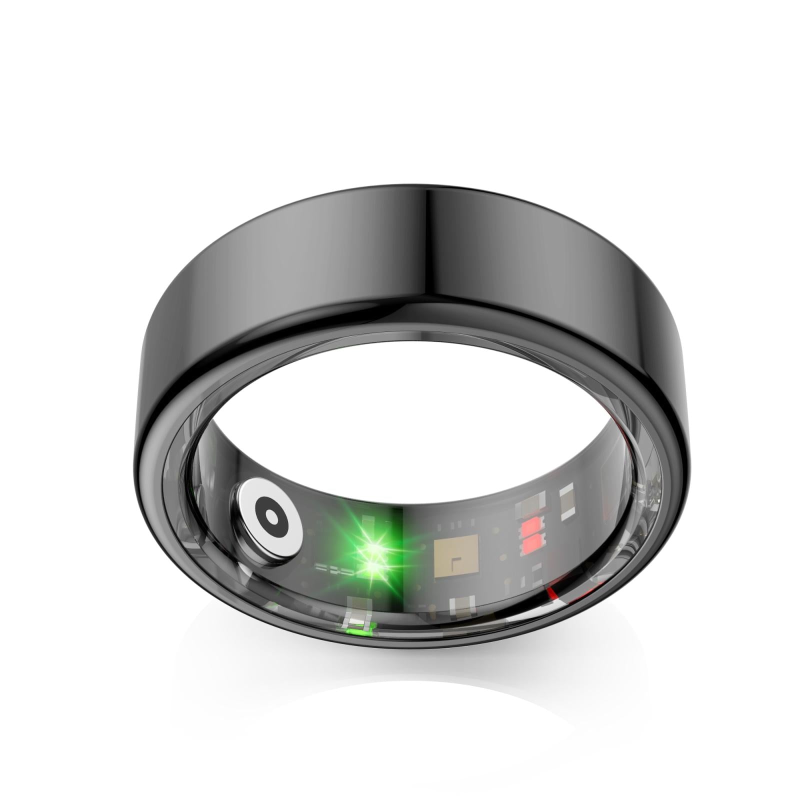 Smart Ring With Heart Rate Blood Oxygen Sleep Monitoring & Sports Modes - Size 11 - Black 5
