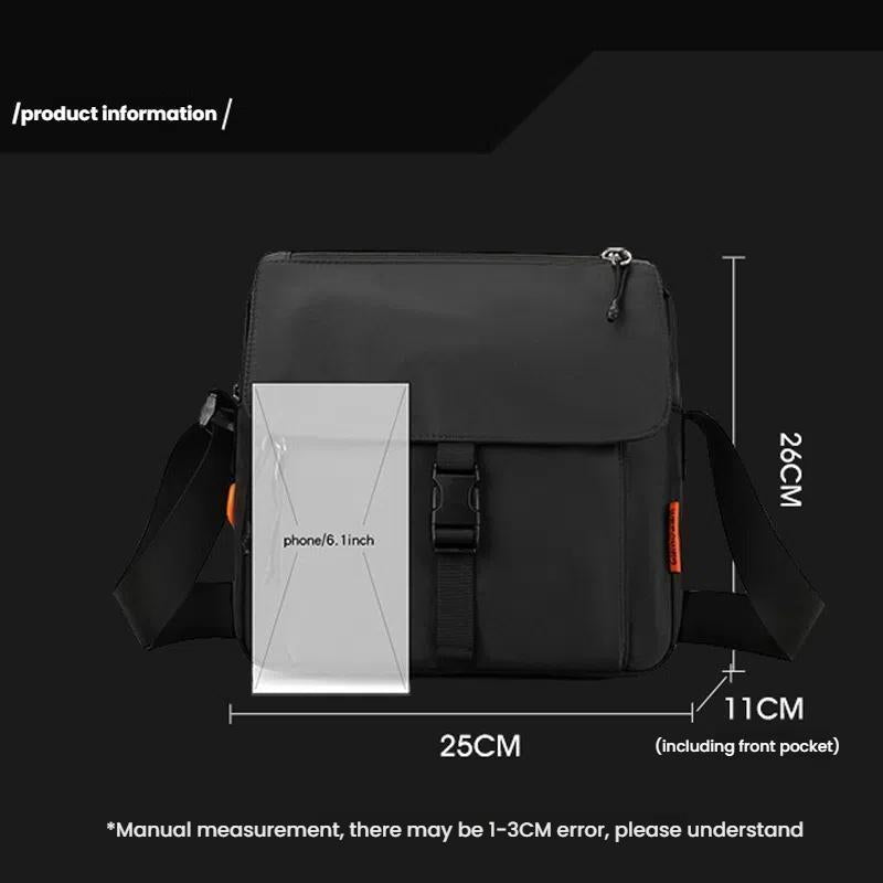 Waterproof Unisex Crossbody Bag For Couples - Black 9