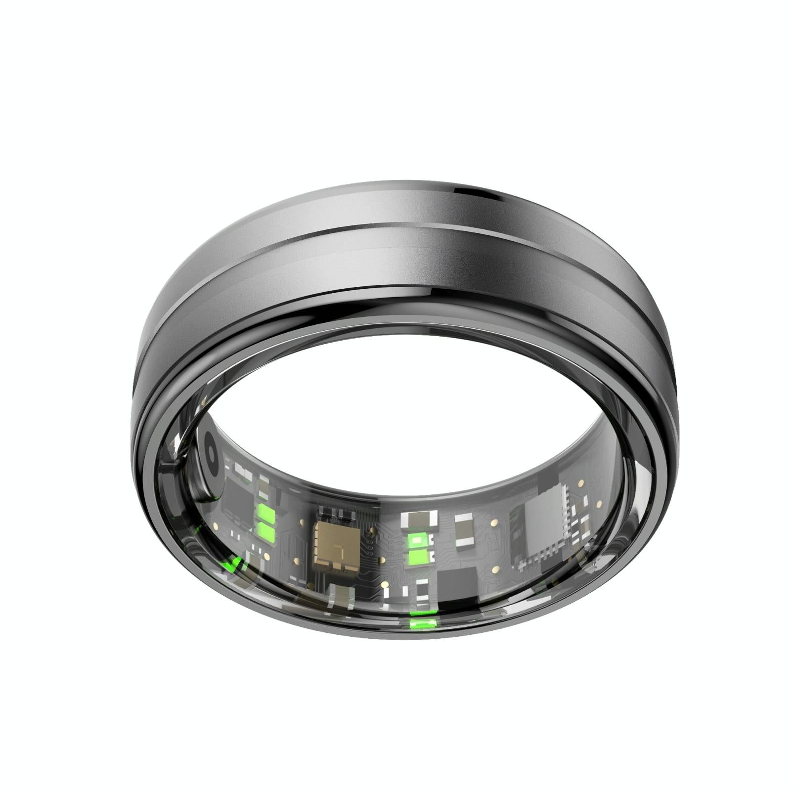 Smart Ring With Heart Rate Blood Oxygen & Sleep Monitoring - Size 12 - Black 4