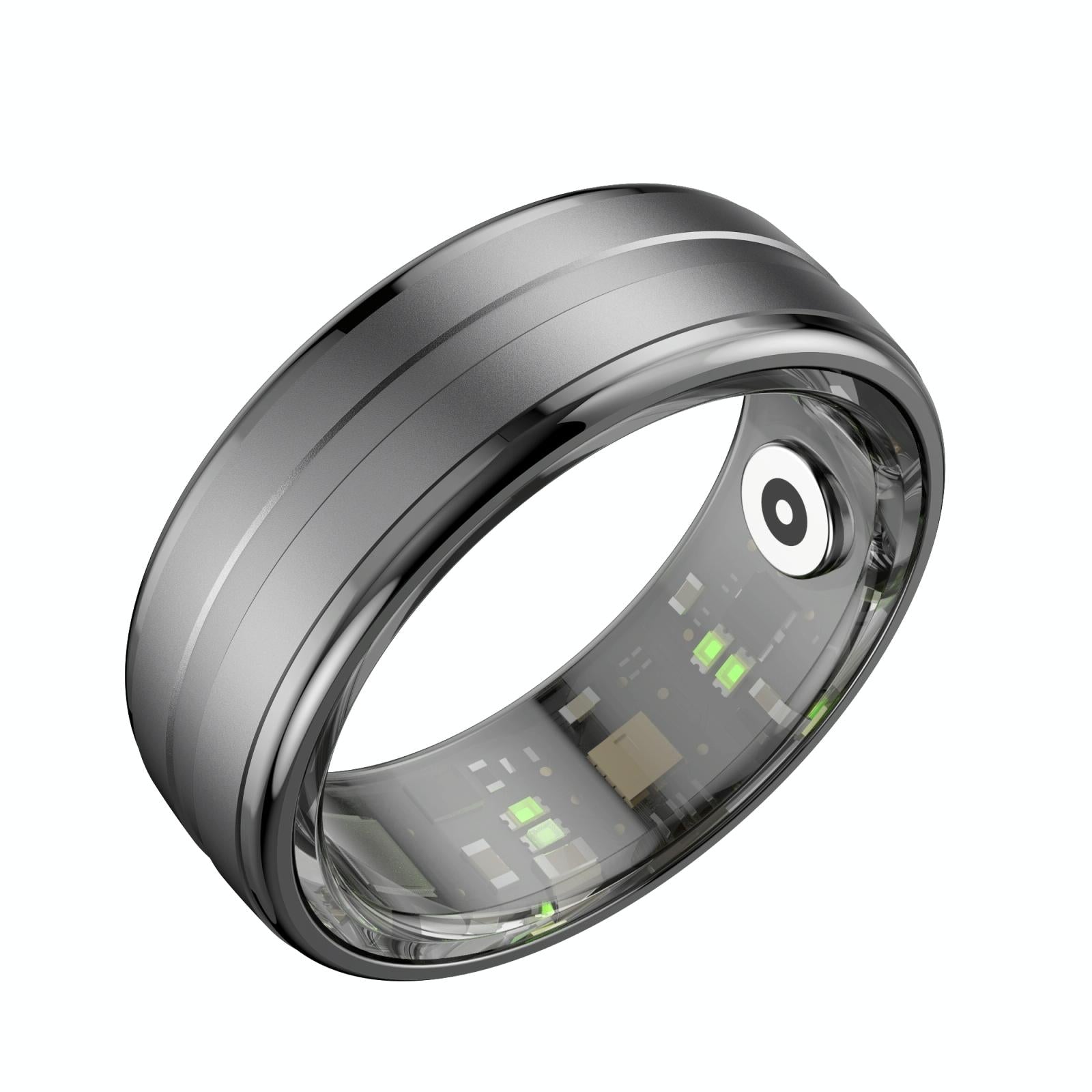 Smart Ring With Heart Rate Blood Oxygen & Sleep Monitoring - Size 12 - Black 5