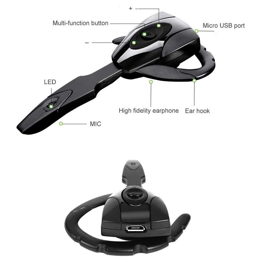 Business Bluetooth 5.0 Earphone with Hanging Ear Design - Black 6