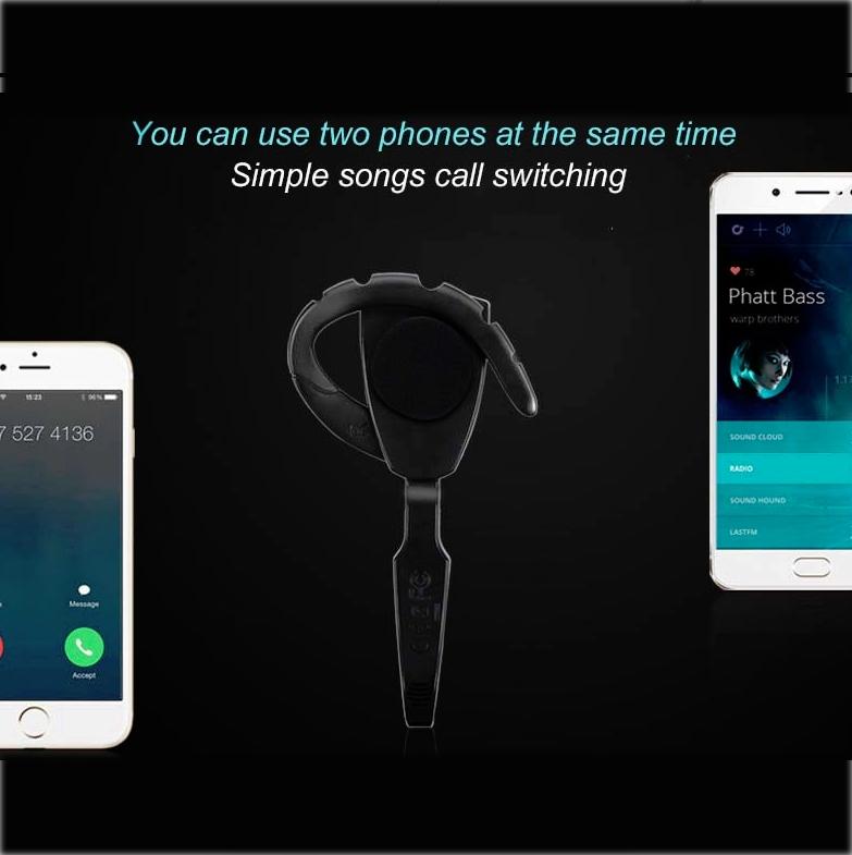 Business Bluetooth 5.0 Earphone with Hanging Ear Design - Black 8