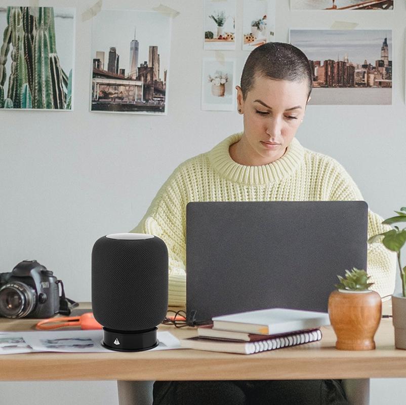 Black Homepod Mini Speaker Stand - Bluetooth Storage Bracket 8
