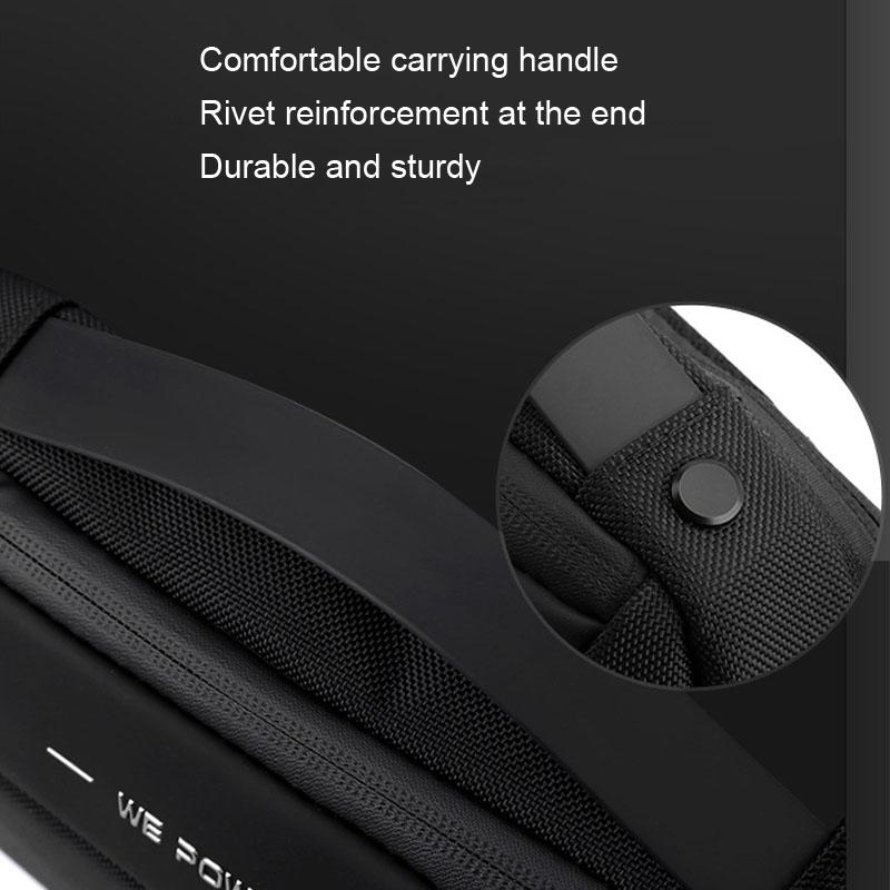 Multi Functional Men Crossbody Bag Outdoor Sports Waist Bag With Shoulder Strap - Black 6