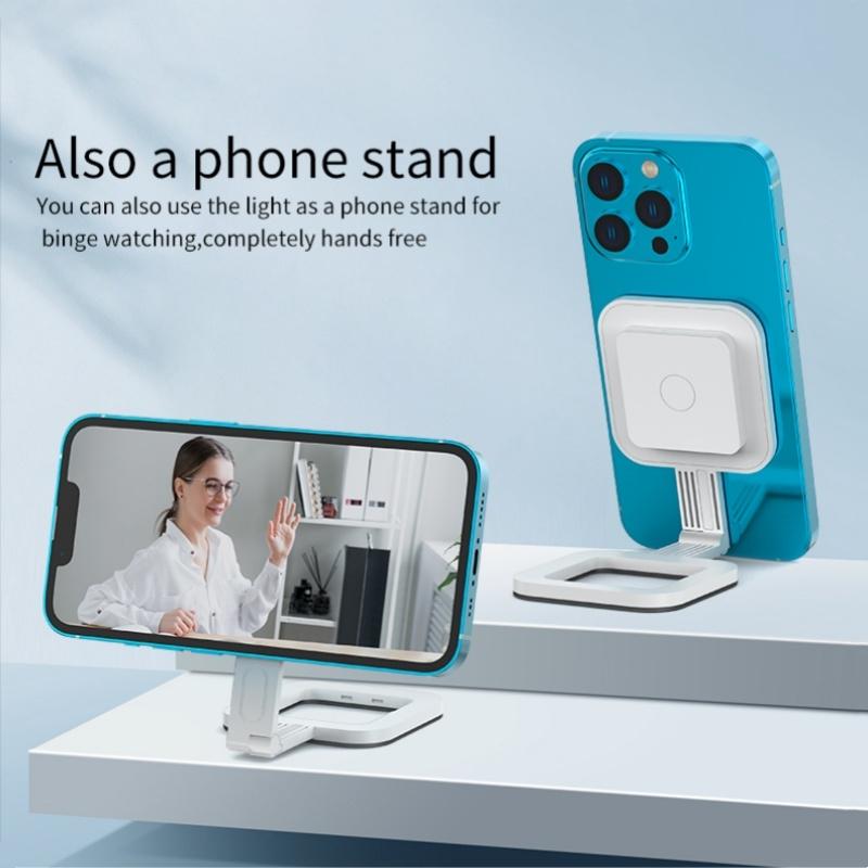 Portable Magnetic Selfie Light for Live Streaming and Skin Beauty - Black 3