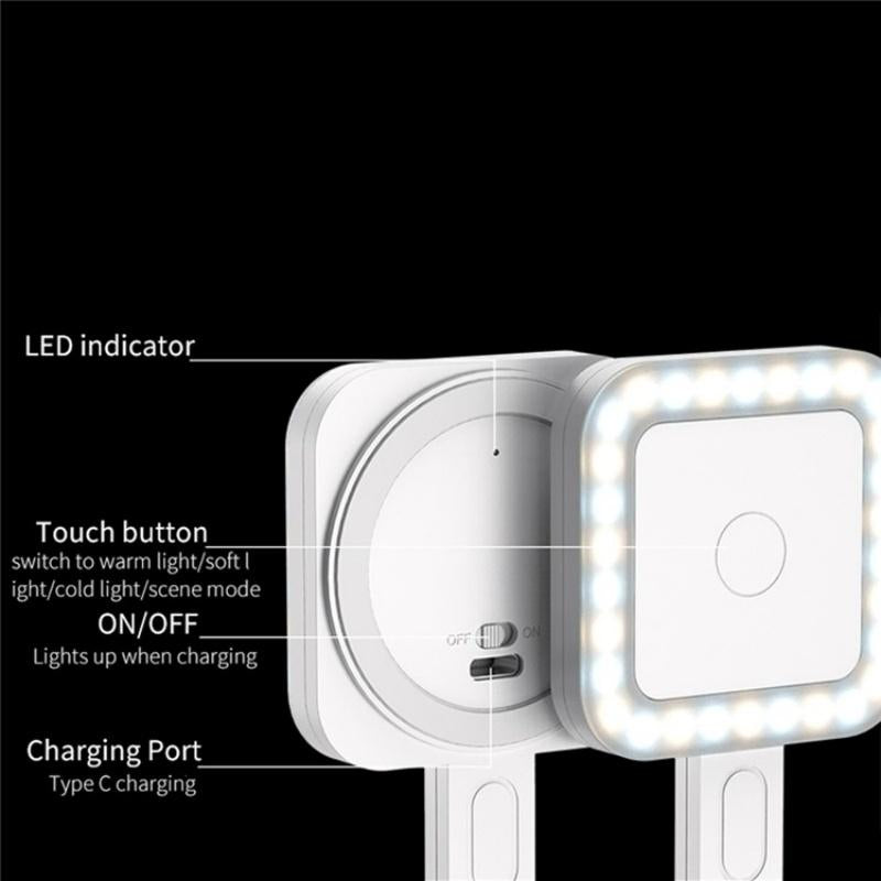 Portable Magnetic Selfie Light for Live Streaming and Skin Beauty - Black 5