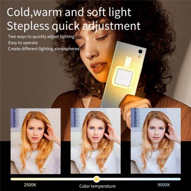 Portable Magnetic Selfie Light for Live Streaming and Skin Beauty - Black 6