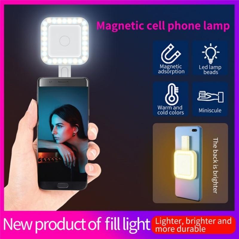 Portable Magnetic Selfie Light for Live Streaming and Skin Beauty - Black 7