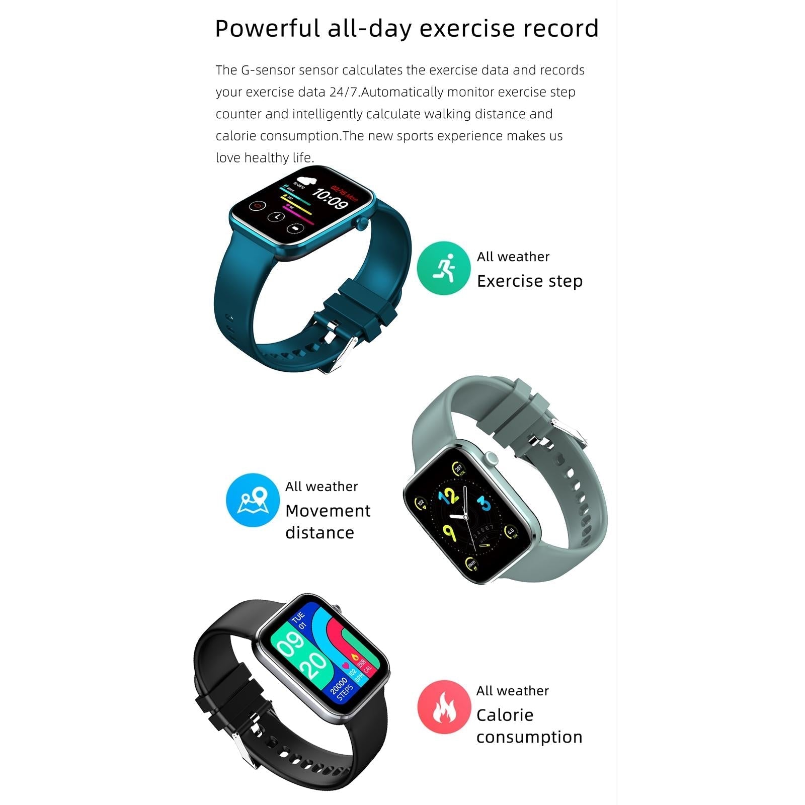 1.69 Inch Ip67 Waterproof Smart Watch With Touch Screen Health Monitoring - Red 6