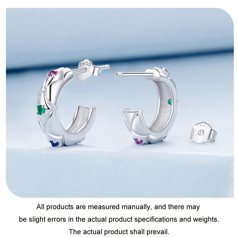 925 Sterling Silver Vintage Diamond Pattern Earrings 6