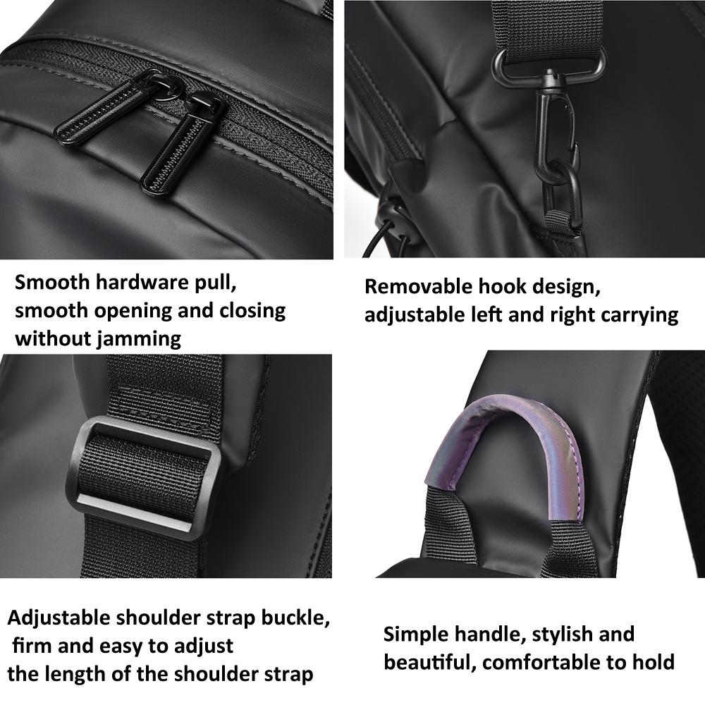 Lightweight Waterproof Men Chest Bag Cycling Shoulder Bag - Black 11