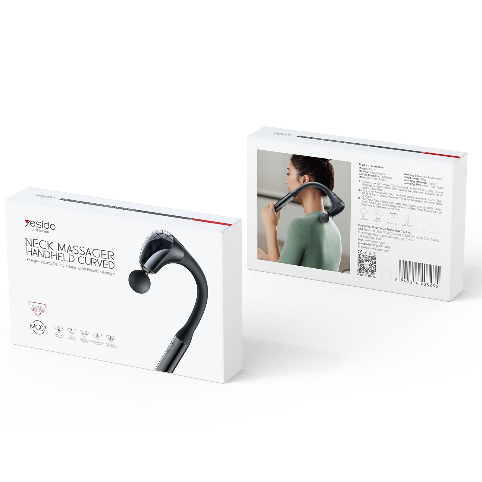 Handheld Electric Massager - Yesido Mg07 - Black 11