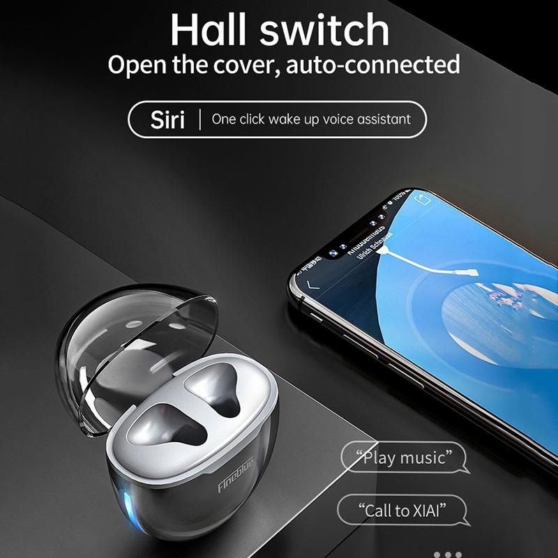 Transparent Jelly Charging Case for F-22pro Tws Bluetooth Earphones - Silver 5