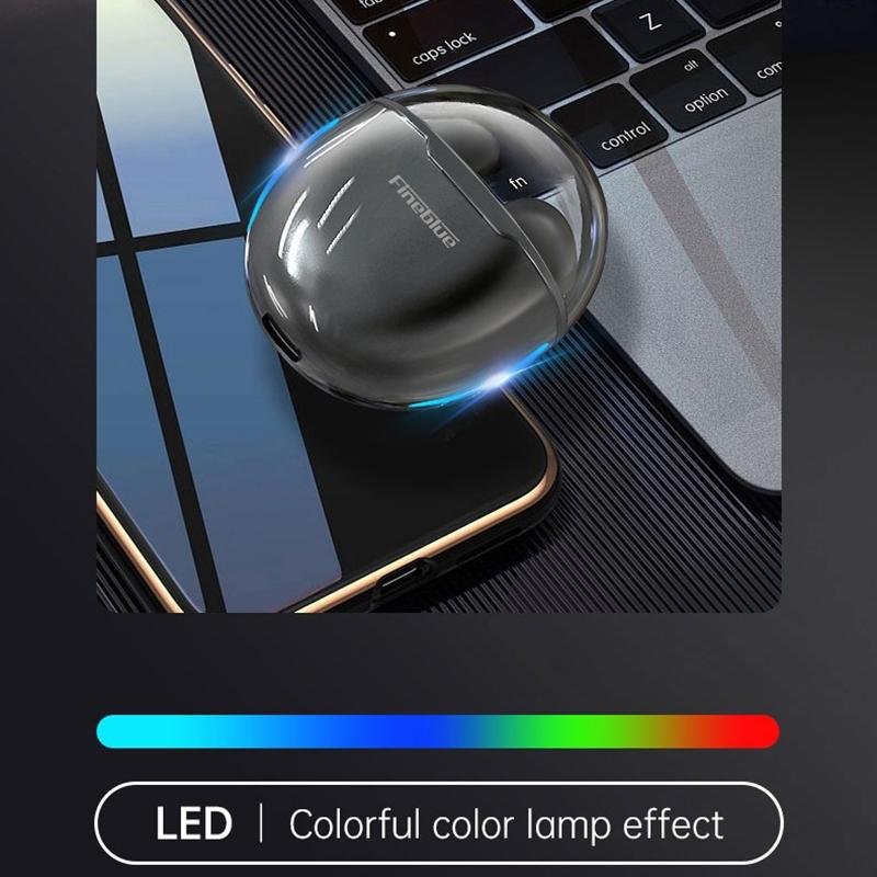 Transparent Jelly Charging Case for F-22pro Tws Bluetooth Earphones - Silver 7