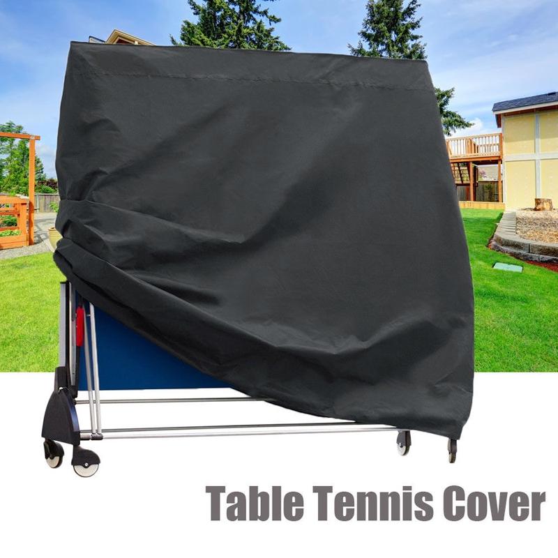 Waterproof Outdoor Table Tennis Cover - 165x70x185cm - Black / Silver 3