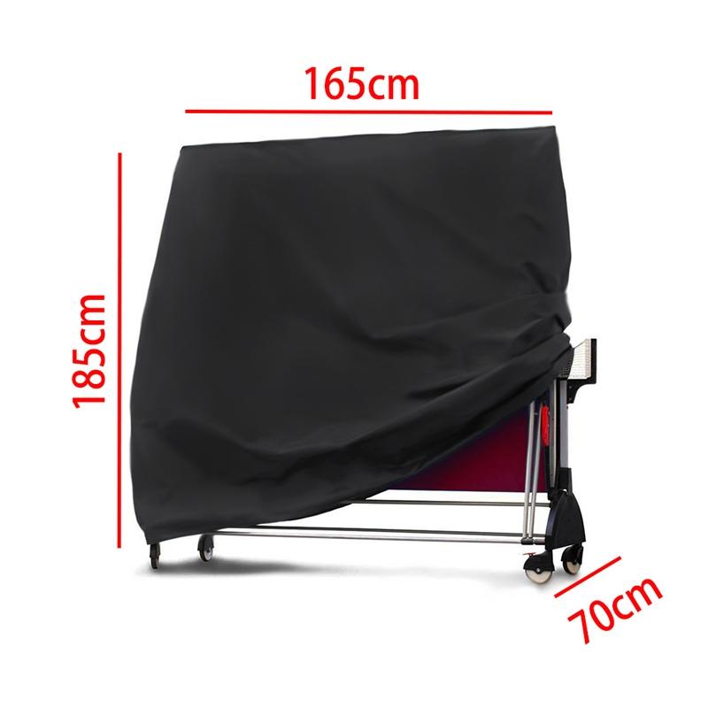Waterproof Outdoor Table Tennis Cover - 165x70x185cm - Black / Silver 4
