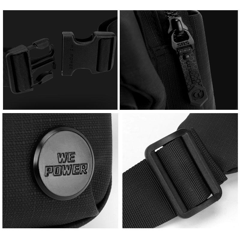 Lightweight Sports Chest Bag For Travel And Leisure Outdoor Waist Pack With Shoulder Strap - Black 6