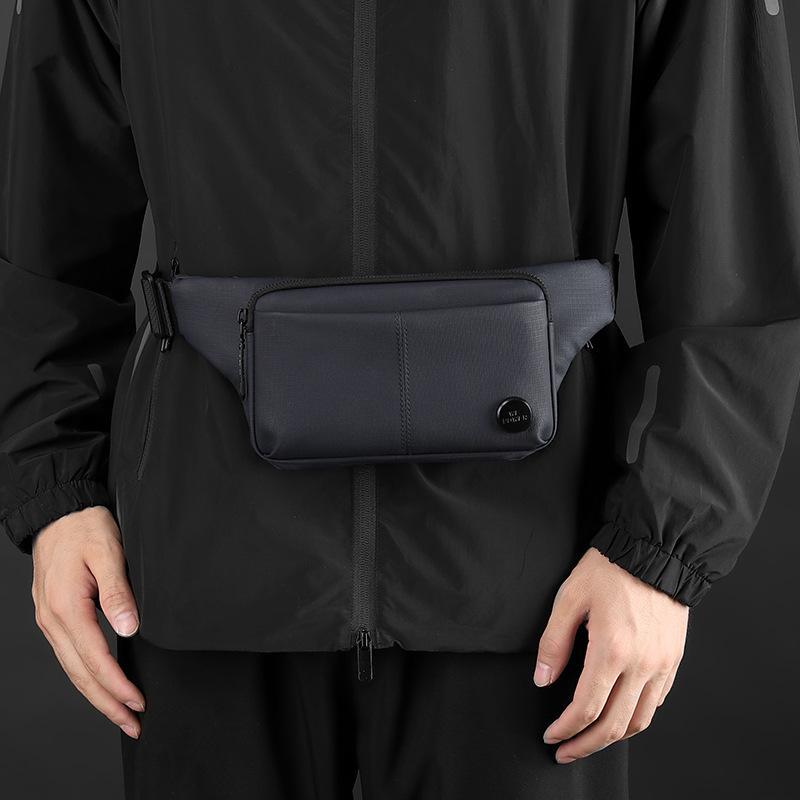 Lightweight Sports Chest Bag For Travel And Leisure Outdoor Waist Pack With Shoulder Strap - Black 7