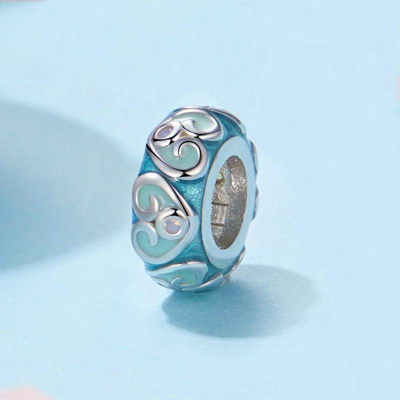 925 Sterling Silver Colorful Retro Silicone Diy Beads 3
