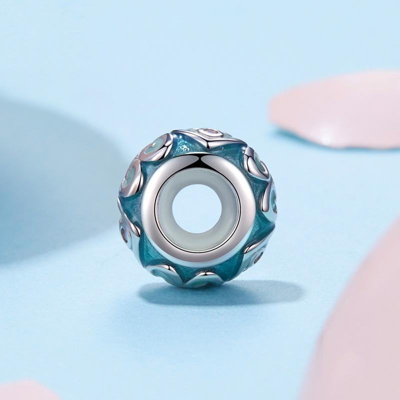 925 Sterling Silver Colorful Retro Silicone Diy Beads 4