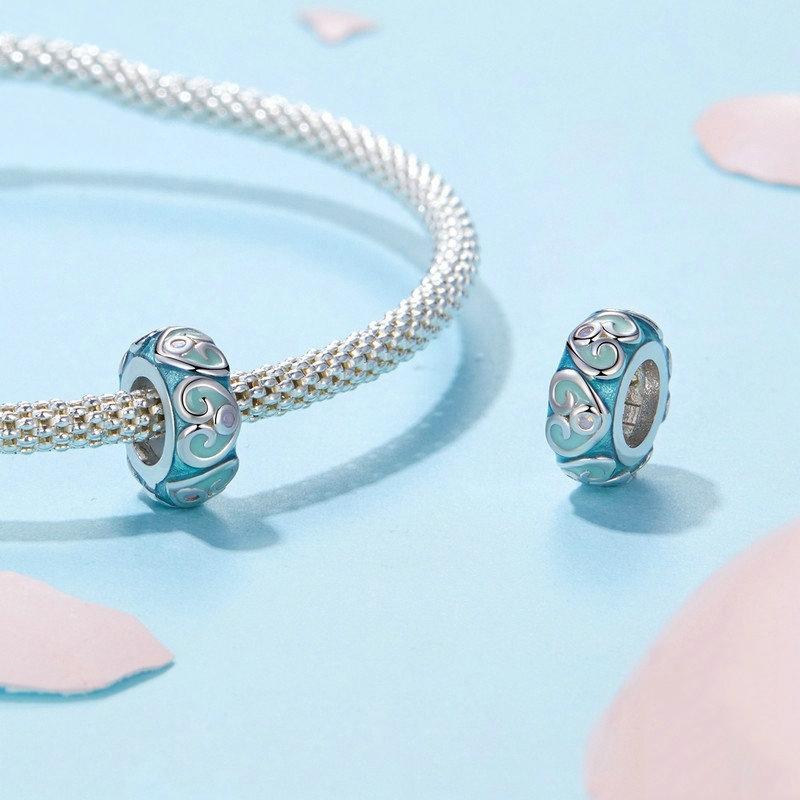 925 Sterling Silver Colorful Retro Silicone Diy Beads 5