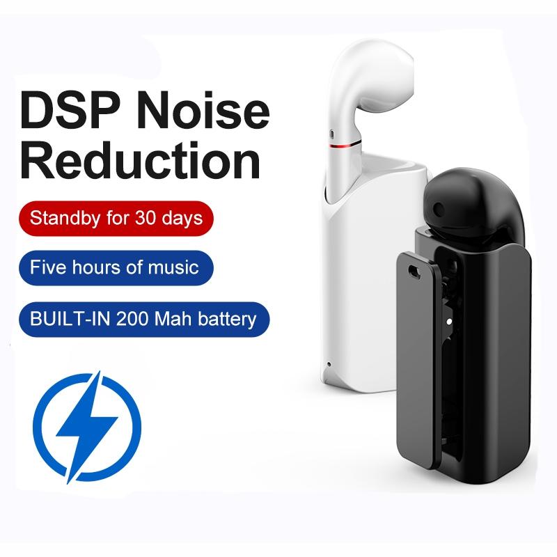 Mini Wireless Bluetooth Car Earphone with Mic - Business Driving - Black 4