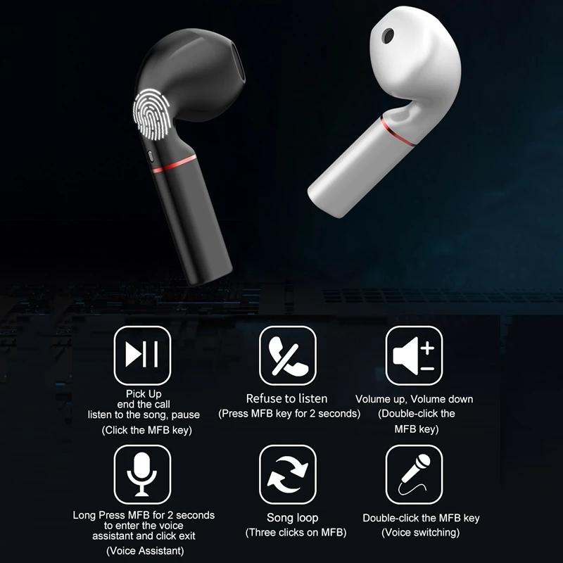 Mini Wireless Bluetooth Car Earphone with Mic - Business Driving - Black 9