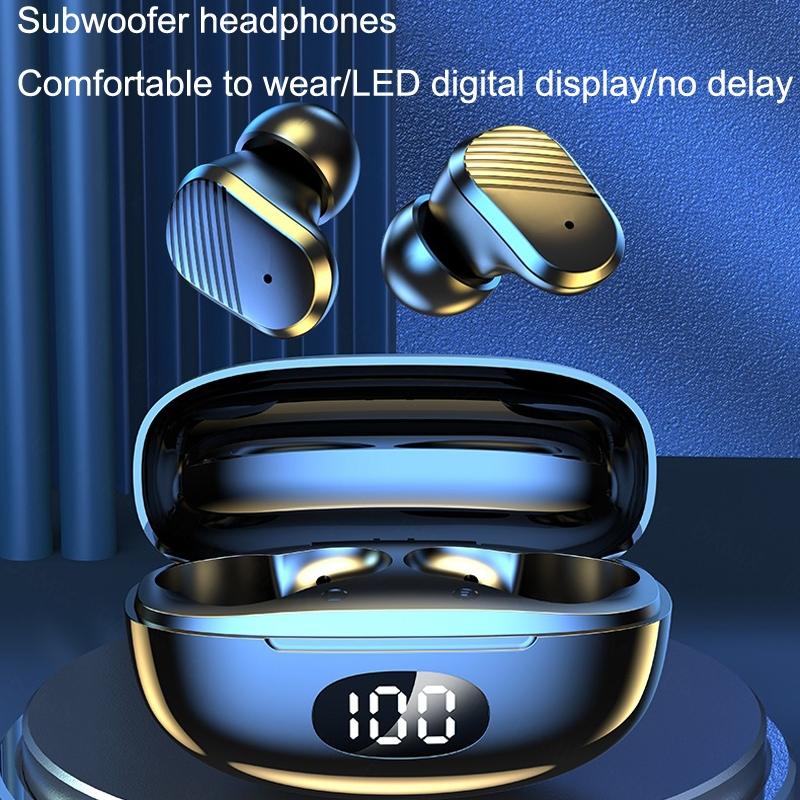 Wireless In-ear Gaming Earphones with Digital Display - Black 3