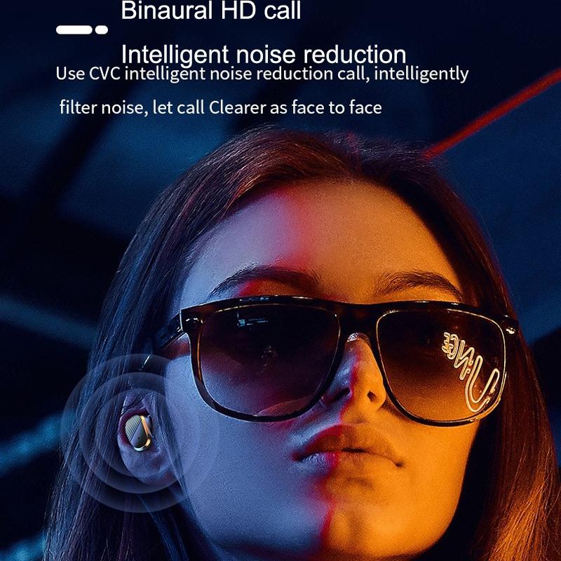 Wireless In-ear Gaming Earphones with Digital Display - Black 6