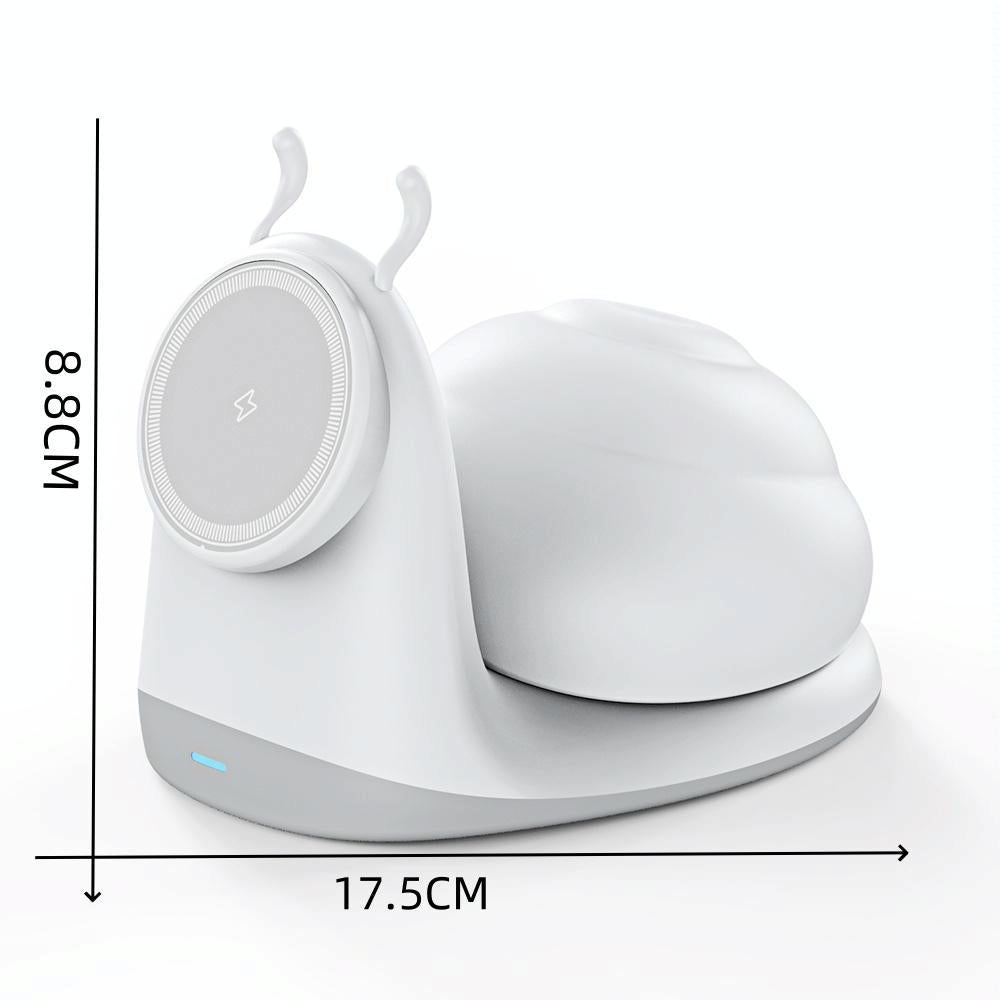 Wireless Charger With Night Light White 3
