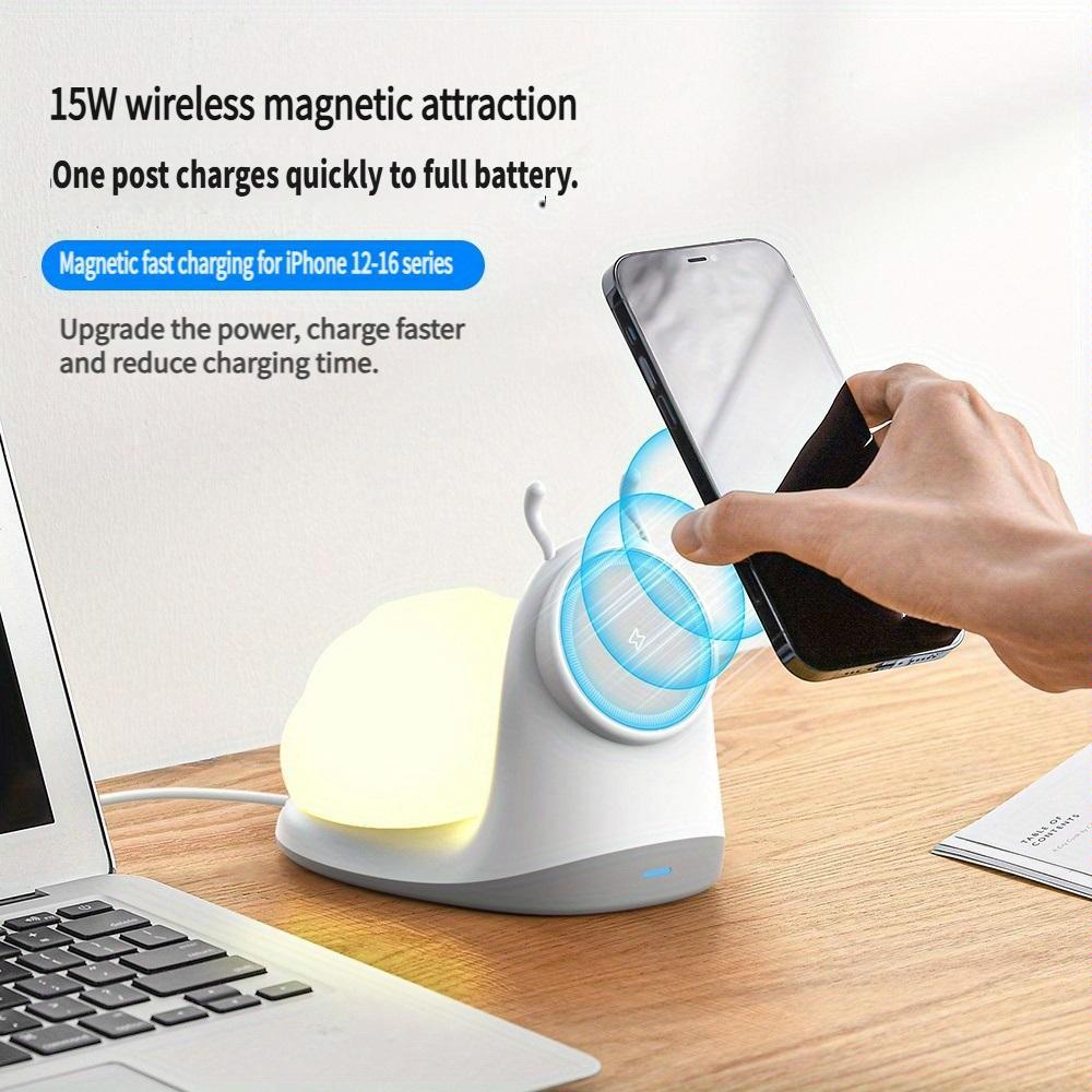 Wireless Charger With Night Light White 6
