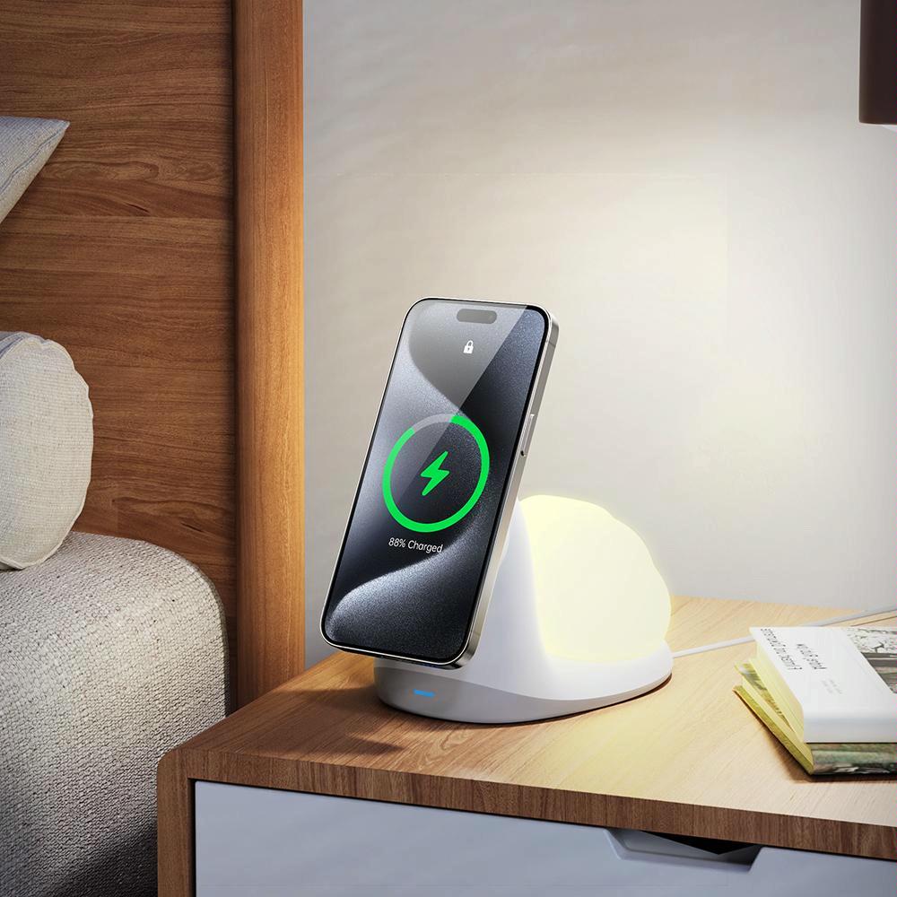 Wireless Charger With Night Light White 8