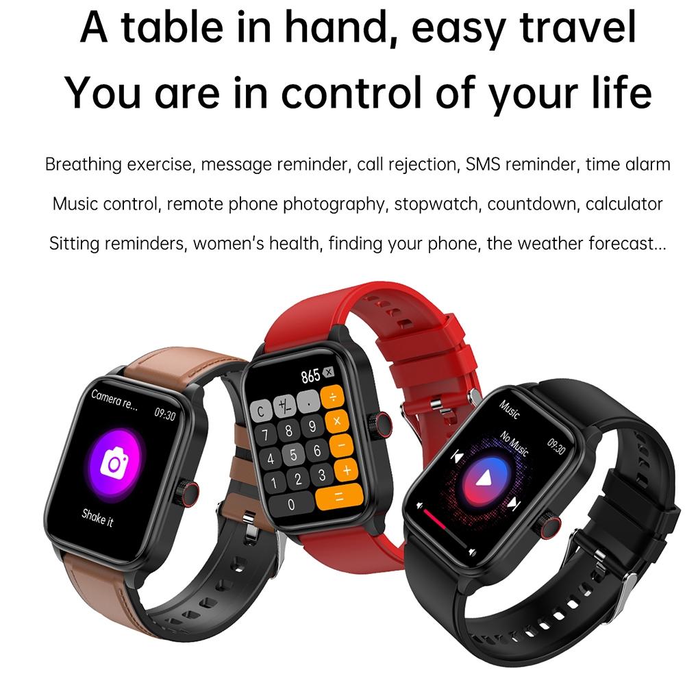 1.91 Inch Ip67 Waterproof Silicone Band Smart Watch Support Ecg / Non-Invasive Blood Glucose Measurement - Black 7