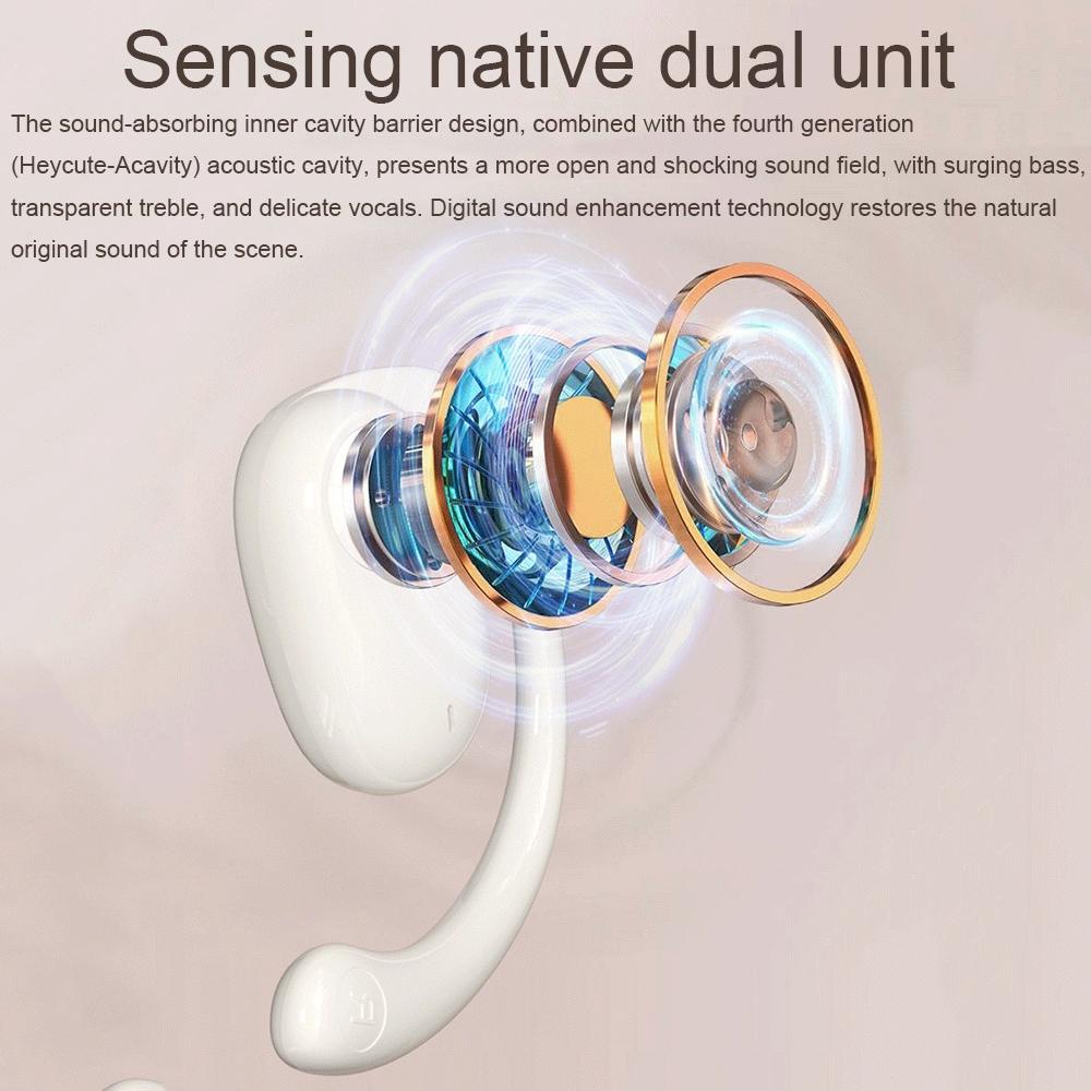 Wireless Dual-mic Bluetooth Earphones with Noise Reduction and Led Display - Black 10