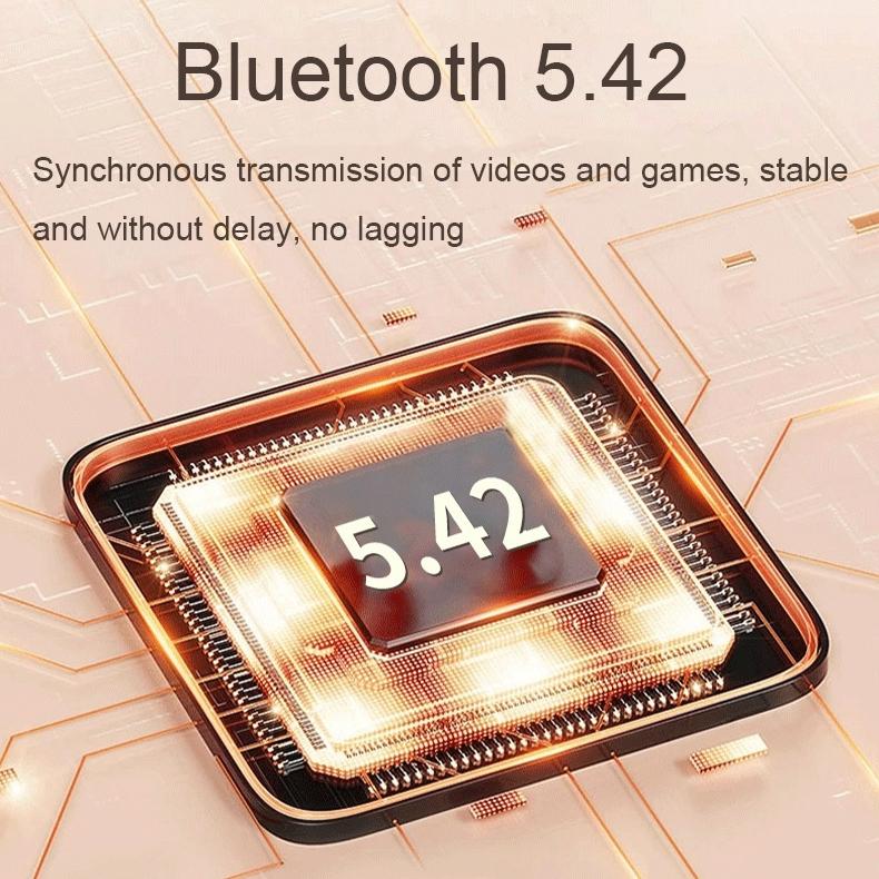 Wireless Dual-mic Bluetooth Earphones with Noise Reduction and Led Display - Black 11
