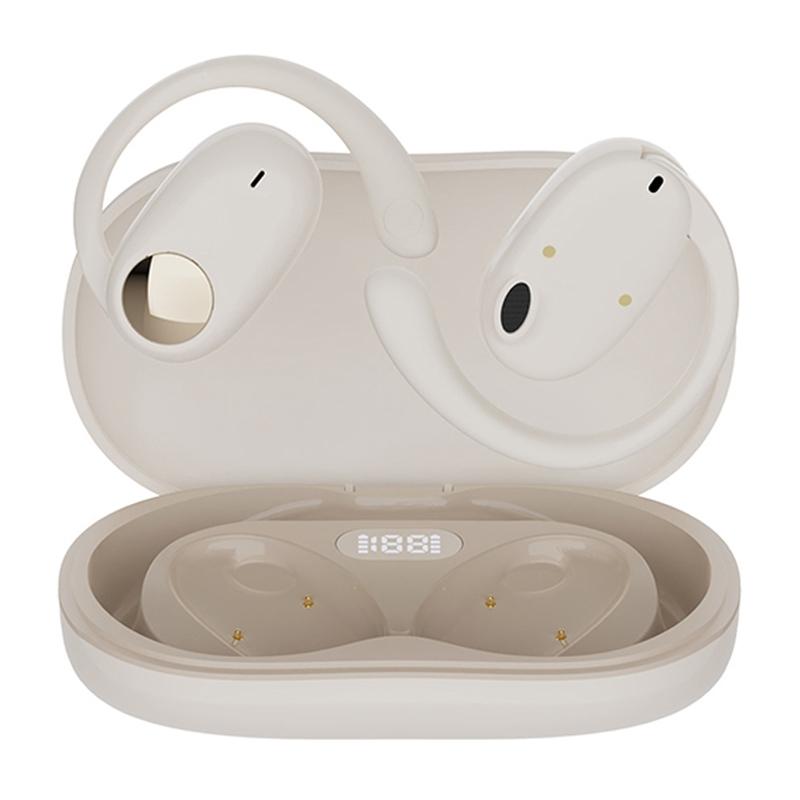 Wireless Dual-mic Bluetooth Earphones with Noise Reduction and Led Display - Black 13