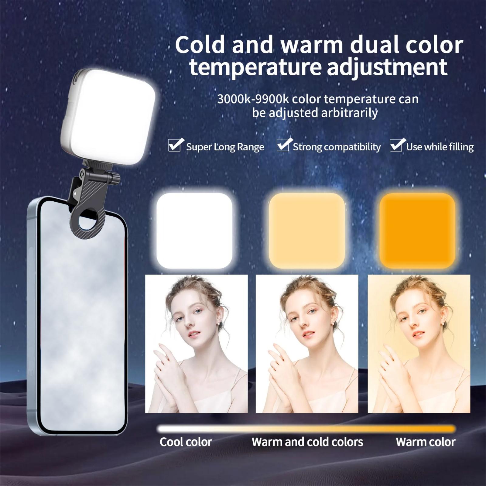 Portable V90 Led Fill Light for Mobile Beauty Live Streaming 12