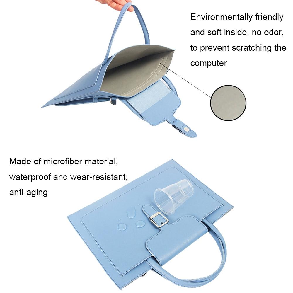 Waterproof Laptop Bag with Power Pack - 13 Inches Portable - Light Grey 5