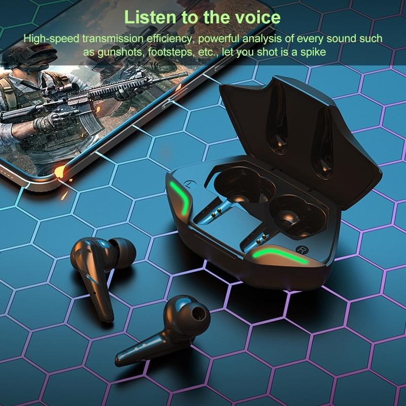 Wireless Gaming Earbuds with Bluetooth 5.0 and Led - Black 4