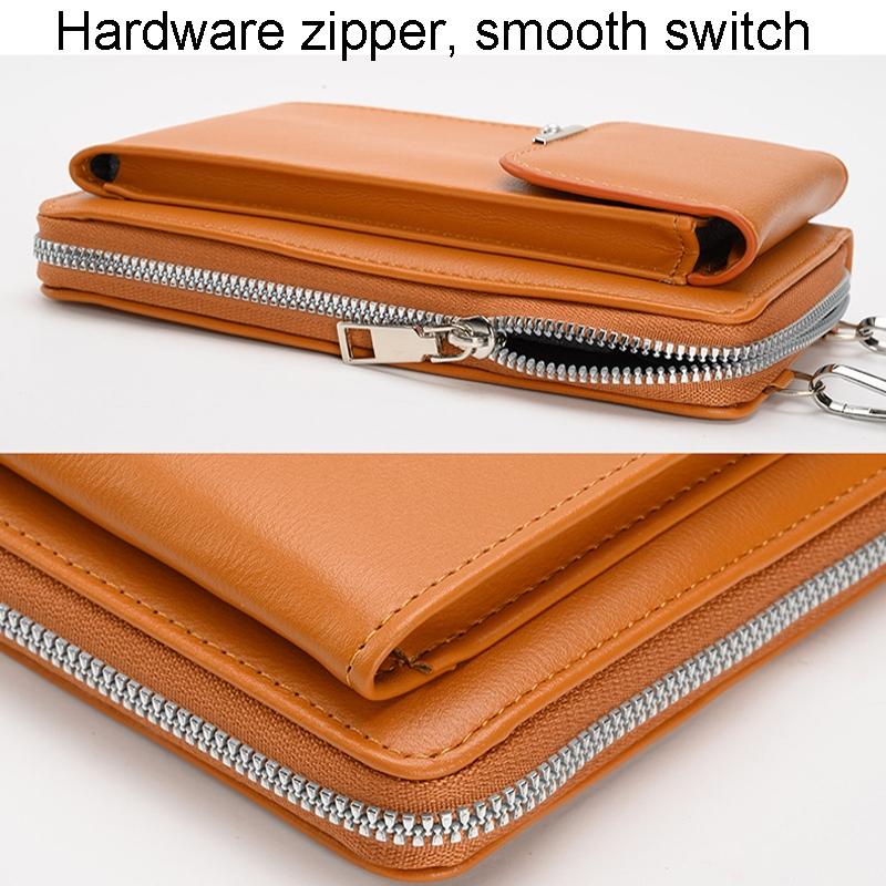 Women Crossbody Cell Phone Wallet Storage Bag - Black 7