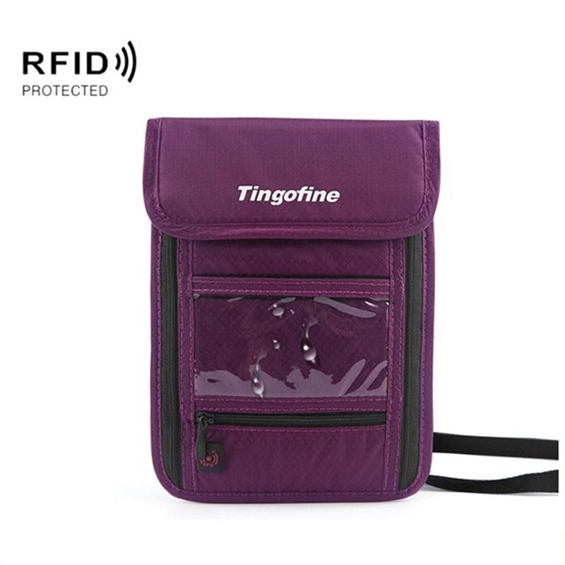 Travel Document Bag with Rfid Blocking - 21x16cm - Purple