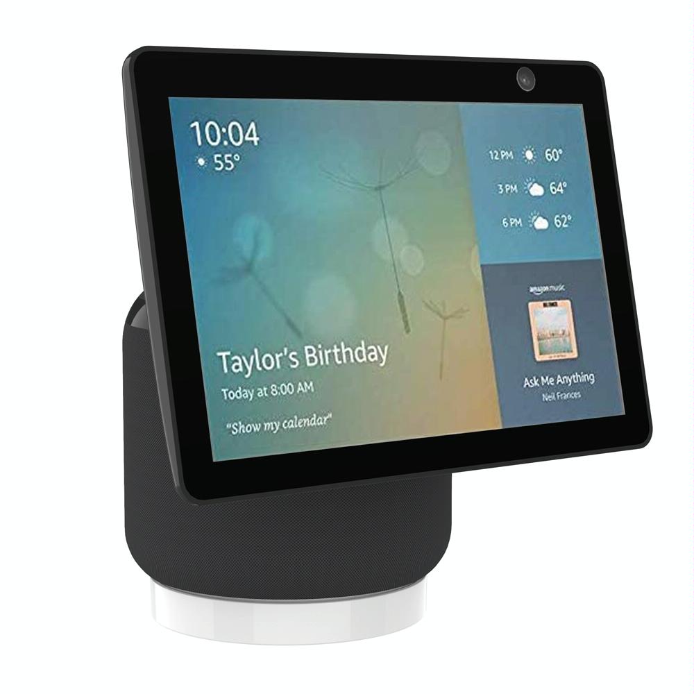 Desktop Bracket for Amazon Echo Show 10 - no Drilling Required - White 9