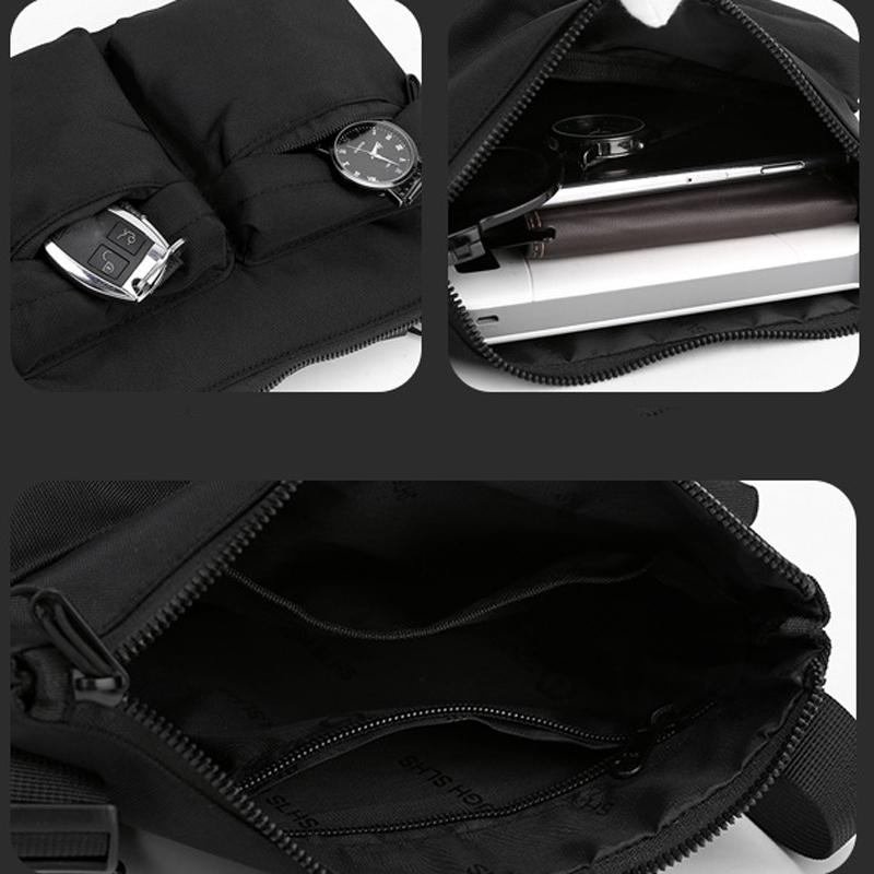 Leisure Sports Chest Bag Lightweight Shoulder Bag For Men - Black 11