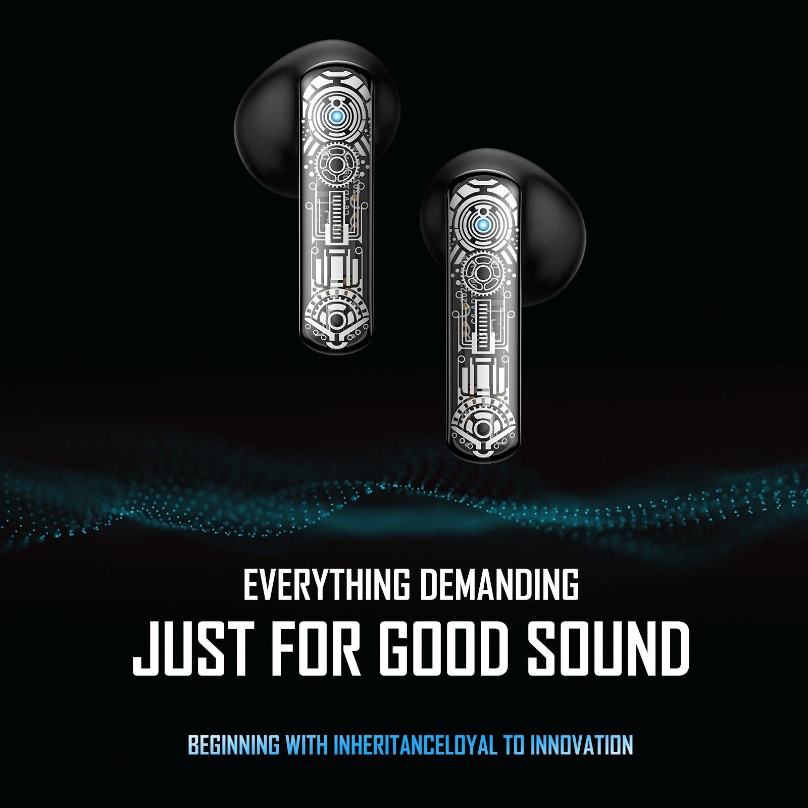 Black Tws Bluetooth Gaming Earphones with Noise Reduction 7